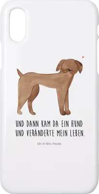 Produktbild von Mr. & Mrs. Panda Iphone 10 Handyhülle Hund Dogge - Weiß - Geschenk, Verliebt, X, Handy Case, Hunde, Hülle, Süß, Sprüche, Herz