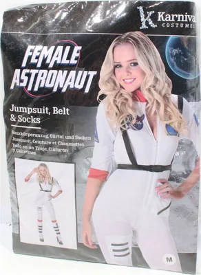 Packaging for a female astronaut costume.