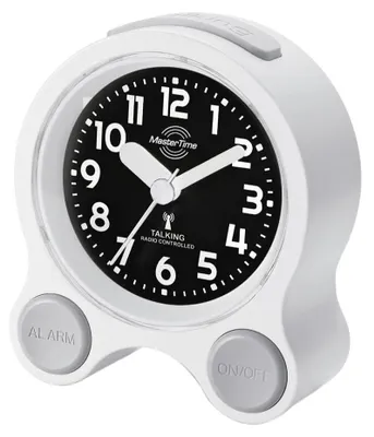 Analoger Wecker, Kunststoff, beleuchtet, Alarm, Snooze