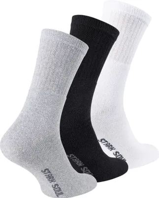 Produktbild von Stark Soul® 6 Paar Tennissocken, Frotteesocken 43-46 Farbmix Schwarz/Weiss/Grau