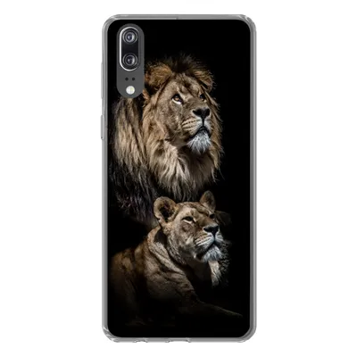 Produktbild von MuchoWow® Handyhülle Schutzhülle Hülle für Huawei P20 Löwe - Löwin - Porträt Silikon Softcase Handy Hülle - Hardcover