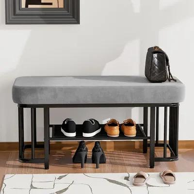Immagine prodotto di Panca per scarpe - Contenitore per scarpe - Armadietto per scarpe - Panca d'ingresso - Contenitore - Design moderno