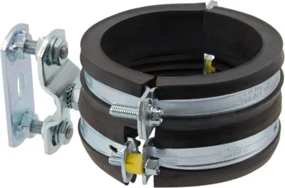 Produktbild von Körperschalldämmende Stützbefestigung für Abwasserleitungen, DN 125, di=125mm