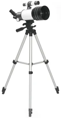 Image de Télescope astronomique de 70 mm avec trépied | Couleur : Blanc | Dimensions : 76 x 76 x 133 cm