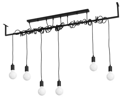 Obrázek produktu pro SOLLUX Lighting Lamp a sospensione SALAMANCA 6 L černá: 150, W: 0, H: 10, E27, dimmerabili