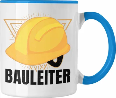 Produktbild von Trendation - Bauleiter Geschenk Bauarbeiter Tasse Baustelle Lustige Tasse (Blau)