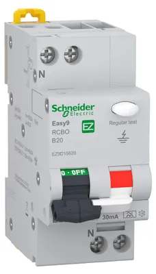 Imagen del producto de Disyuntor diferencial B 20A 1P+N 30mA 2M A 6kA Easy 9 PRO