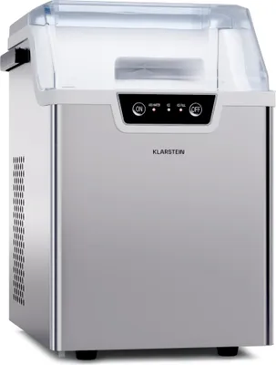 Image de Klarstein Machine à glaçons nugget pour la maison, le camping & la restauration, mini machine à glaçons 200 W petite, glaçons rapides en 4 min, écran LED, machine à glaçons rapide pour nuggets, autonettoyante, 12 kg/24 h