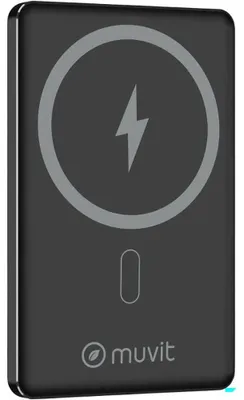 Obrázek produktu pro Muvit 5000 mAh Mcchp0009 20 W bezdrátová powerbanka včetně kabelu USB typu C, průhledná  Průhledná, jedna velikost