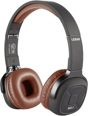 Produktbild von LESHP Bluetooth Kopfhörer kabellos mit NFC – On-Ear Stereo Headset mit Mikrofon, 40 mm Lautsprecher, AUX-Anschluss, langer Akkulaufzeit & Zubehör