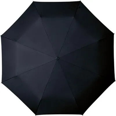 Produktbild von Schwarzer Taschenschirm KURZ SCHWARZ ELEGANT PRAKTISCH