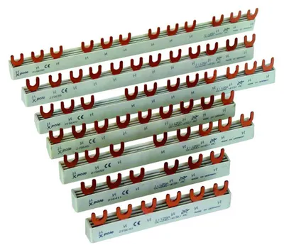 Obrázek produktu pro Euro Vario přípojnice Ie=63A - Fázová přípojnice 2 póly 10mm² 210mm EVG-2PHAS/12MODUL