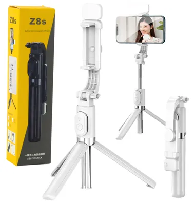 Image de Selfie Stick Trépied Téléphone Télécommande Bluetooth Support Zs8 Blanc