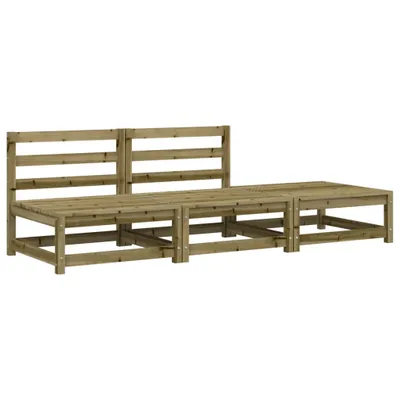 Produktbild von Gartensofa ohne Armlehnen mit Hocker Kiefernholz Imprägniert