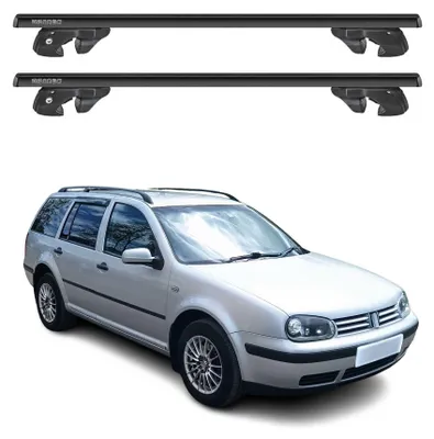 Produktbild von Dachträger Grundtäger für VW Golf mk4 Variant 1997-2006 Alu 90kg Schwarz 2x, KI-generiertes Bild