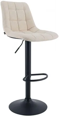 Produktbild von CLP Barhocker Mapun höhenverstellbarer Tresenhocker drehbar mit Polsterung creme Material Stoff
