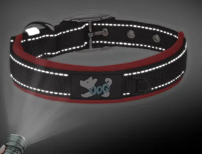 Produktbild von Verstellbare weiche Neopren-Halsband für große Hunde - reflektierend und gepolstert