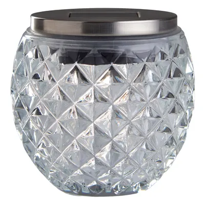 Zdjęcie produktu dla Kynast Garden Solar szklana latarnia kryształ 1 LED ciepła biel H 10cm