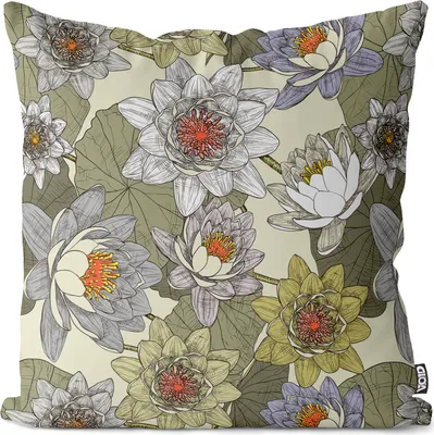 Produktbild von VOID Teichrosen See Malerei Muster Blumen Kissenbezug Kissenhülle dekoration wasserfest Outdoor Garten Kissen bezug deko