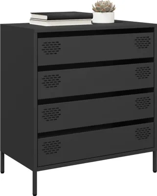 Obrázek produktu pro vidaXL Příborník černý 68x39x73,5 cm Ocel válcovaná za studena