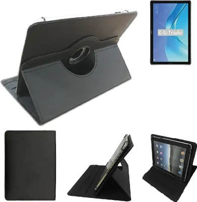 Produktbild von High quality kompatibel mit Huawei MediaPad M5 10 Pro Wi-Fi Schutz Hülle 360° Tablet Case Schutzhülle Flip Cover  schwarz. Tablet Hülle drehbar
