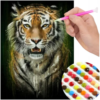 Produktbild von Artelo Tiger 5D Diamantmalerei Set Mosaik Bild