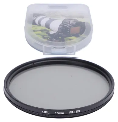 Obrázek produktu pro CPL cirkulární polarizační filtr, vícevrstvá povrchová úprava, optické sklo, neutrální filtr pro fotoaparáty, 77 mm