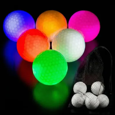 Produktbild von LED Golfbälle bunt leuchtend für Nacht-Training 12er-Pack