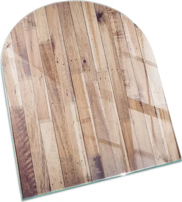 Imagen del producto de Tablas de madera en un diseño – Placa de vidrio para – estufa de leña – Placa de vidrio para chimenea – Vidrio protector – Placa de protección contra chispas – Placa de vidrio resistente al fuego – Placa de protección contra el calor – Protección para el suelo de vidrio – 80x70 cm