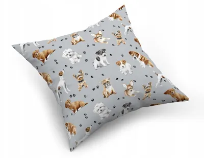 Obrázok produktu pre Posciel-Hurt Obliečka na vankúš 40x40cm 100% Bavlna Psie labky šedá