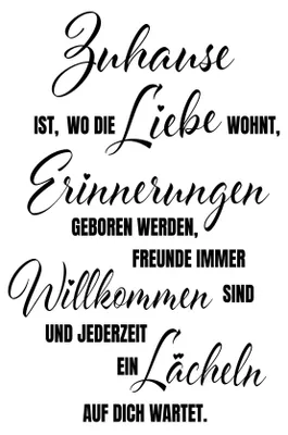 Produktbild von Wandsticker mit Zitaten für Wohnräume, Selbstklebend