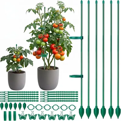 Immagine prodotto di Supporto per piante da interno, 30 cm, set da 37 pezzi, regolabile, con clip e ganci a moschettone