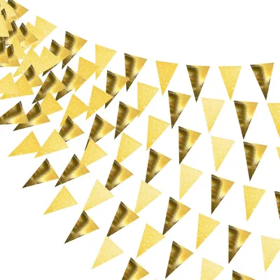 Imagen del producto de Guirnalda de banderines triangulares, con 78 piezas, de 10,4 metros de largo, para decoración de fiestas