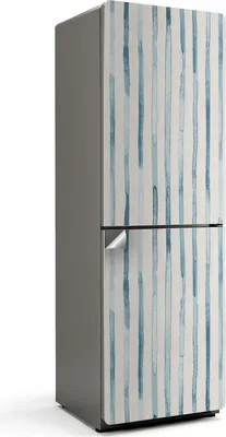 Produktbild von Vertikale Streifen in Aquarell – Kühlschrank Aufkleber – Klebefolie Kühlschrank – Kühlschrank Dekor – Kühlschrankfolie selbstklebend – Küchen Dekoration – 60x180 cm