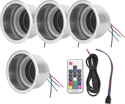 Produktbild von 4PCS DC 12V RGB LED -Autogetränksflaschenbecherhalter mit Fernbedienung für Marine RV -LKW