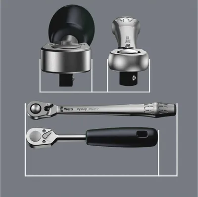 Produktbild von Wera 8100 SA 11 Zyklop Knarren- Satz, Umschalth., 1/4  ,zöllig
