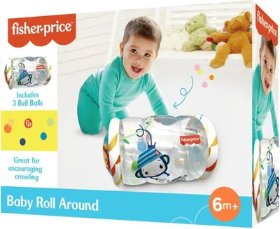 Image de Fisher Price J-794 Musical Roller Rouleau pour ramper avec 3 balles hochet à gonfler Nouveau