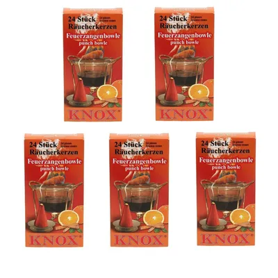 Produktbild von KNOX - 5er Set Räucherkerzen Räucherkegel Gr. M - Feuerzangenbowle