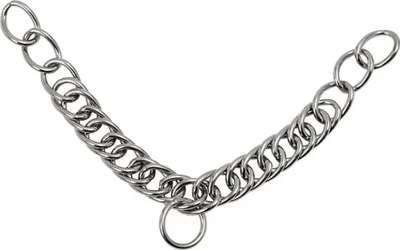 Produktbild von Shires - Doppelte Verbindung Kinnkette ER177 (9 in) (Silber)