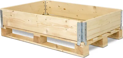 Produktbild von Garronda Holzaufsatzrahmen für Palette Aufbewahrungskiste aus Holz Palettenaufsatzrahmen Holzkiste Natural