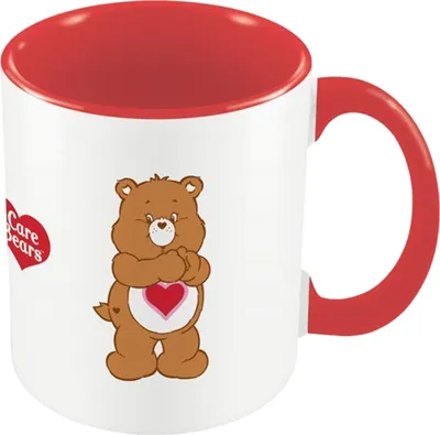 Produktbild von Care Bears - Kaffeebecher "Live Laugh Hug", Zweifarbige Innenseite PM10549 (Einheitsgröße) (Rot/Weiß)