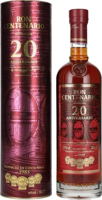 Image de Ron Centenario FUNDACIÓN 20 Sistema Solera Rum 40% Vol. 0,7l en boîte cadeau