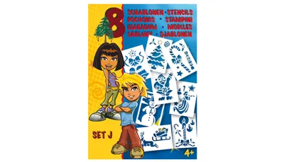 Produktbild von Malinos 301006 - Blopens Schablonen Set J - Weihnachten