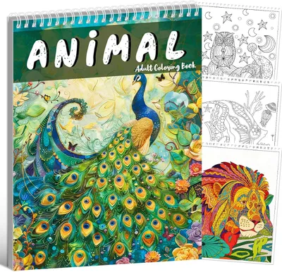 Immagine prodotto di Libro da colorare per adulti - 30 motivi e disegni unici a tema animali