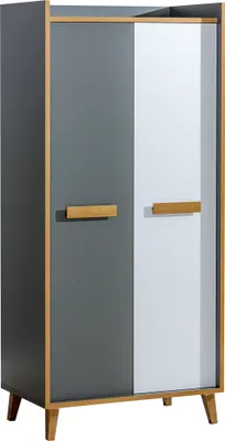 Produktbild von MINIO Kleiderschrank VISO 1 Riviera / Anthrazit / Weiße Farbe