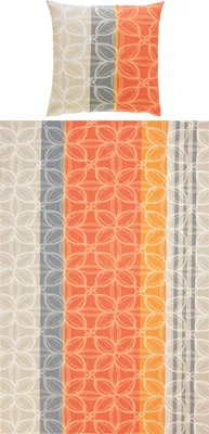 Produktbild von Erwin Müller Bettwäsche orange-grau-gelb 1x 135x200 cm + 1x 80x80 cm