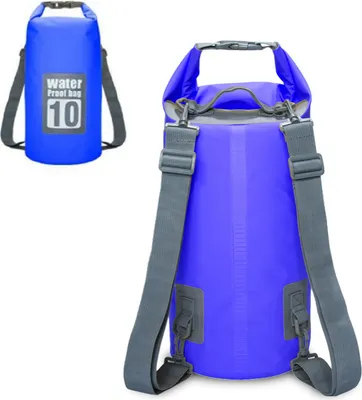 Produktbild von Drybag wasserdichter Seesack, Rollbeutel, Rucksack, Wassersack - blau, 10L
