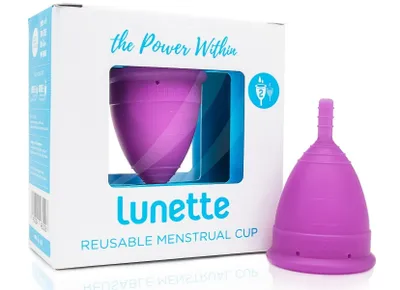Zdjęcie produktu dla Lunette, Kubeczek menstruacyjny, fioletowy, model 2, 1 sztuka (PRODUKT Z NIEMIEC)