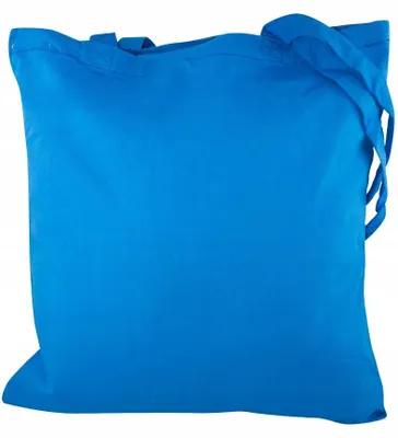 Produktbild von Allbag Blaue Baumwolltasche 38x8x42 cm mit langem Henkel