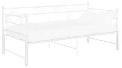 Produktbild von vidaXL Tagesbett Ausziehbar Weiß Metall 90x200 cm